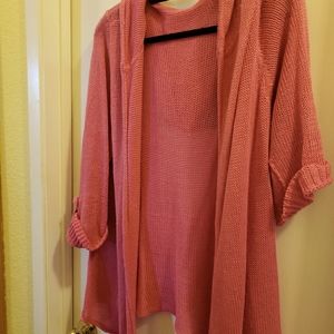 Open front loose knit cardigan